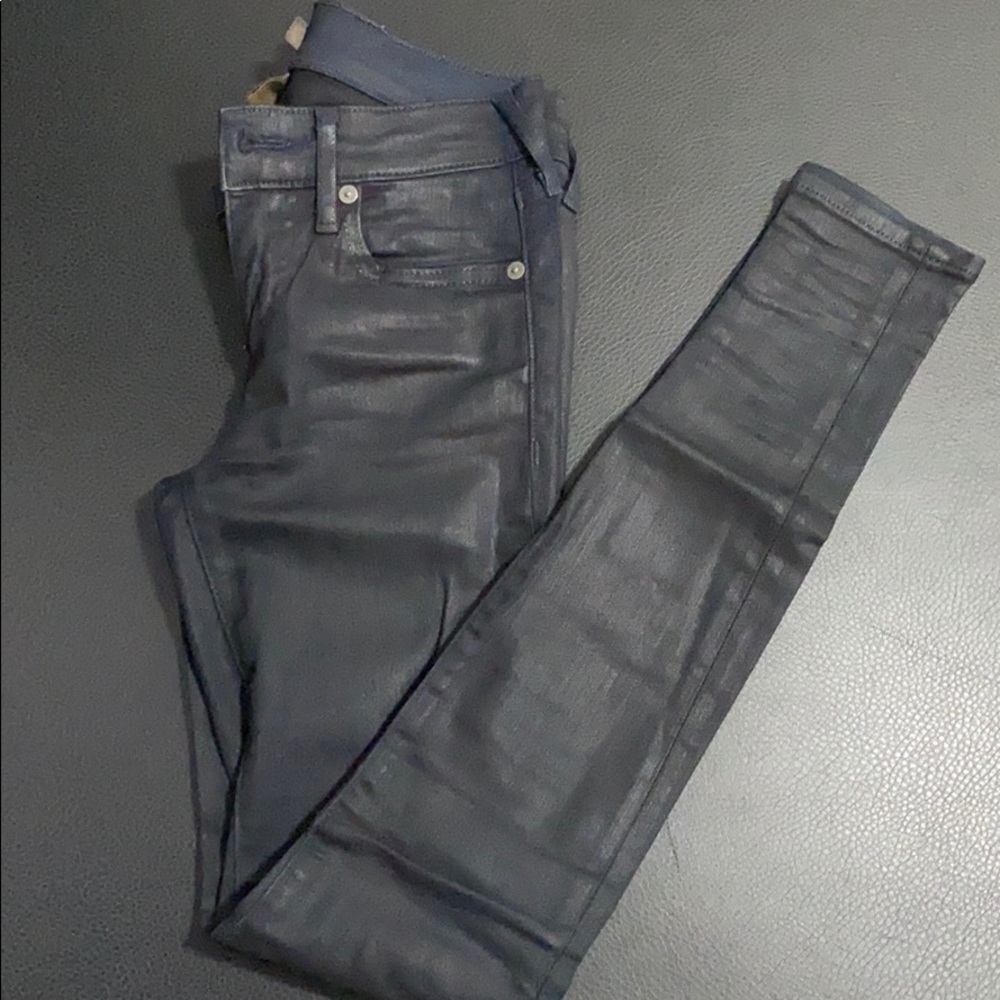 Mid Rise Coated Skinny